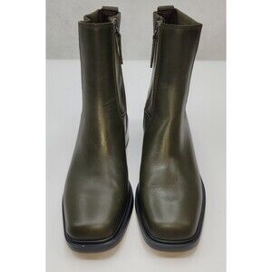 Franco Sarto Women's L-Gracelyn Olive Green Leather Ankle Booties Size 8.5M NWOB